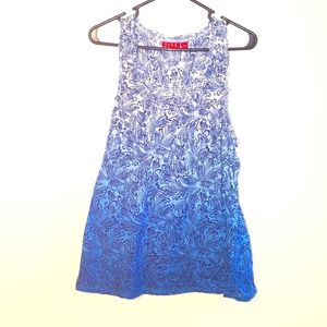 Elle -  Blue and White Tank Top - Size Large. Great Condition.